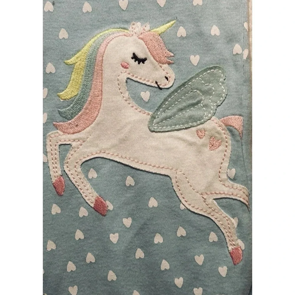 Carter's NEW - Unicorn Cotton Pajama PJs 1 pc Toddler Girl's 4T Sleeper Footie